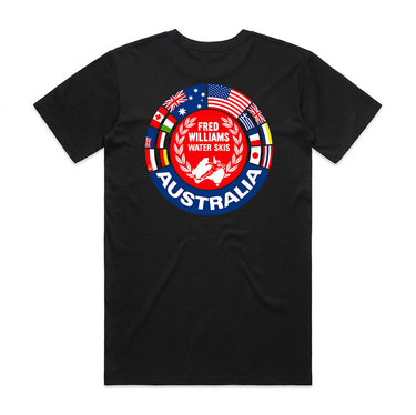 Fred Williams World Logo Front & Back Print Men’s Tee